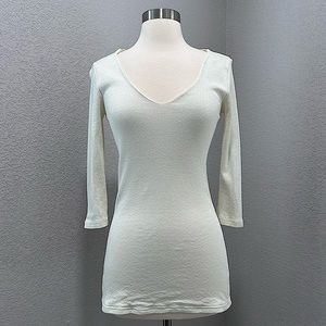 Michael Stars The Original Tee in Metallic Ivory